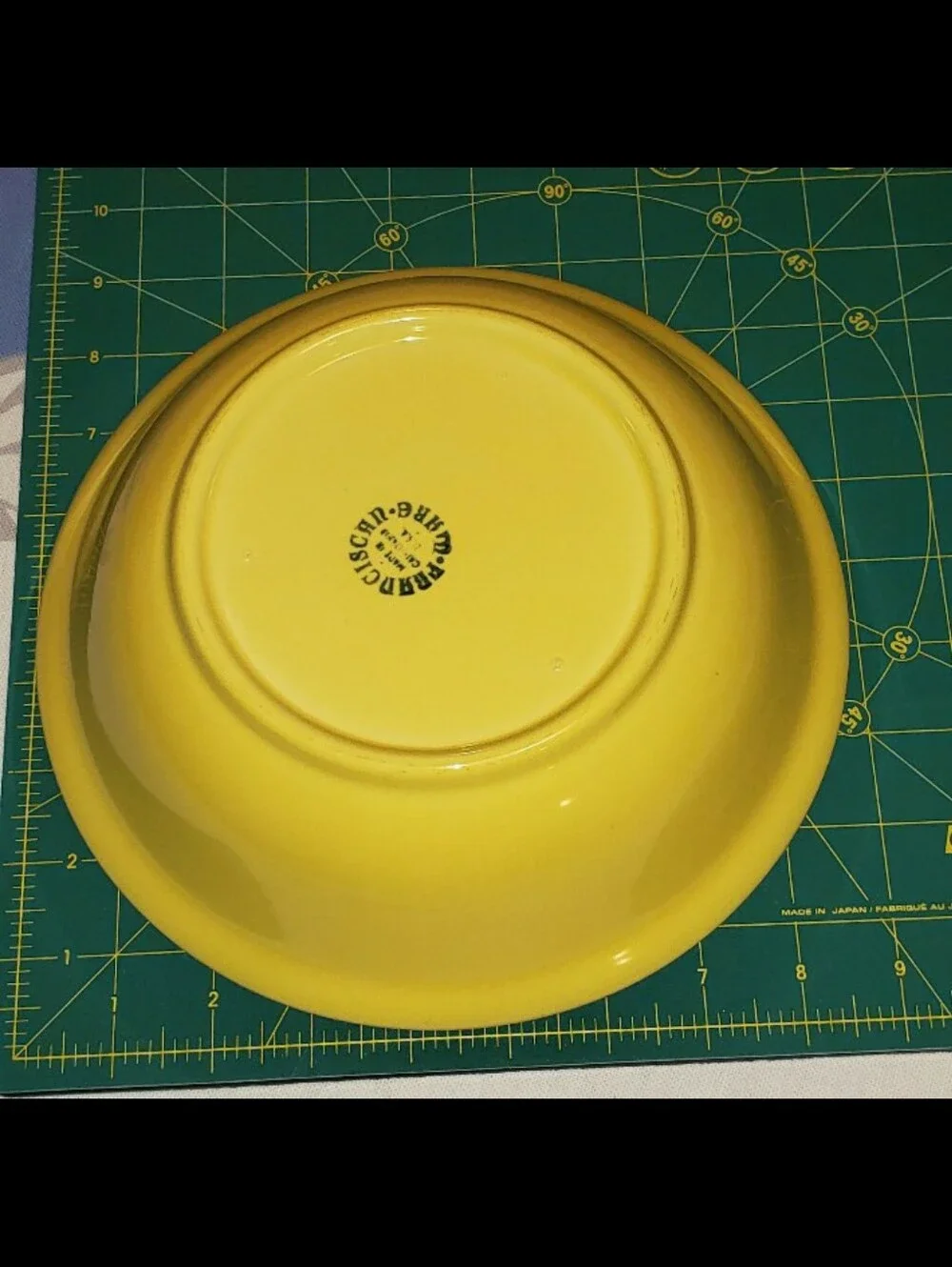 Set Of Two (2) Mid-Century Yellow Fransiscan Serving Bowls